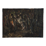 Abstract oil on canvas painting "The Forest" Amsterdam circa 1950