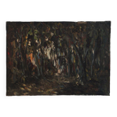 Abstract oil on canvas painting "The Forest" Amsterdam circa 1950