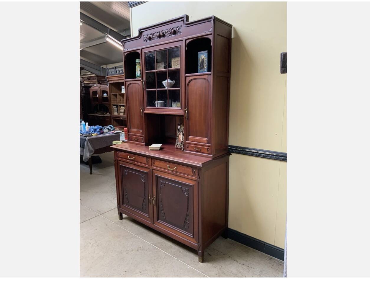Antique dreamlike Jugendstil sideboard, Art Nouveau