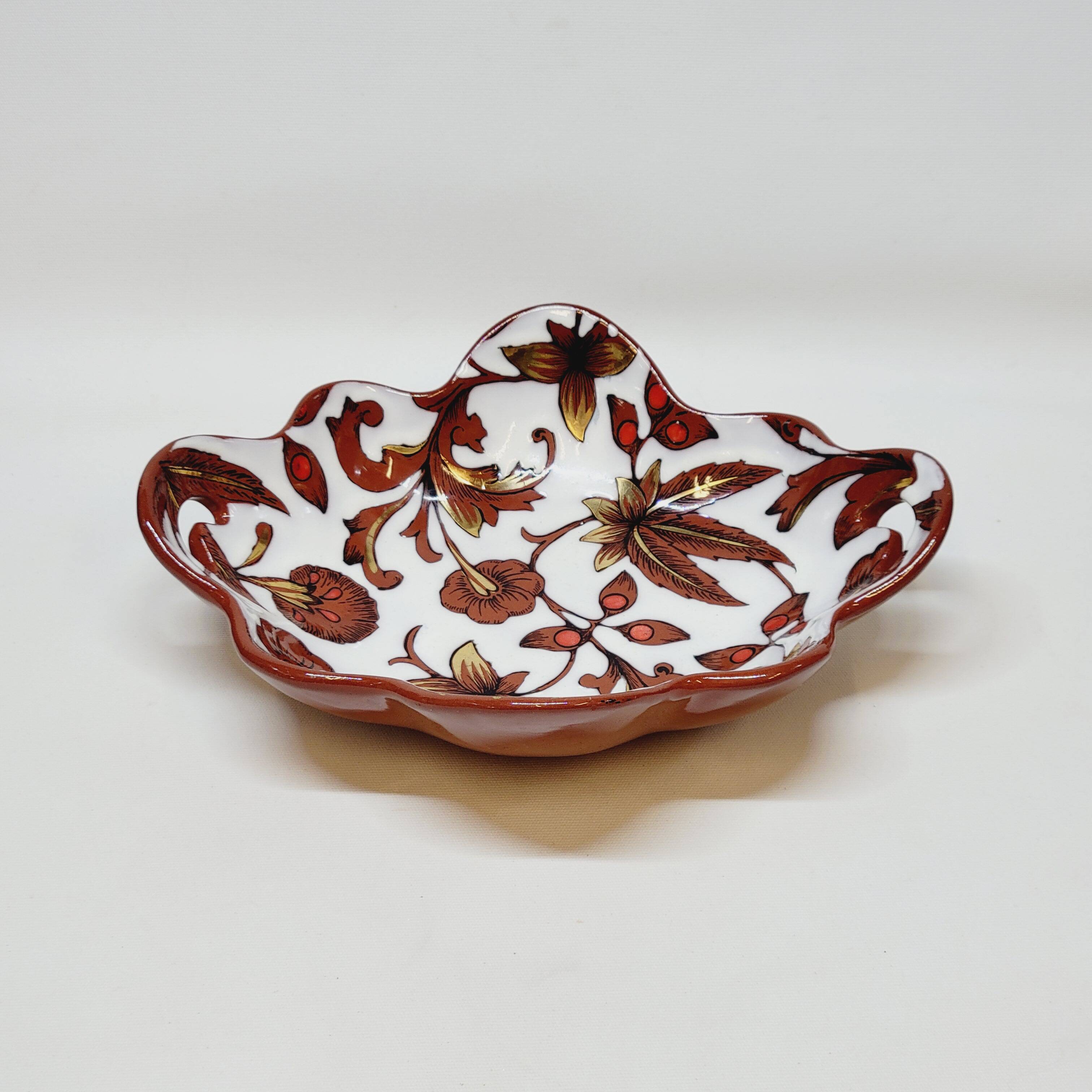 Longwy Cloisonné Enameled Basket Empty Pocket Cup Flowers Fe