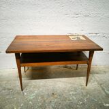 Vintage coffee table double tray