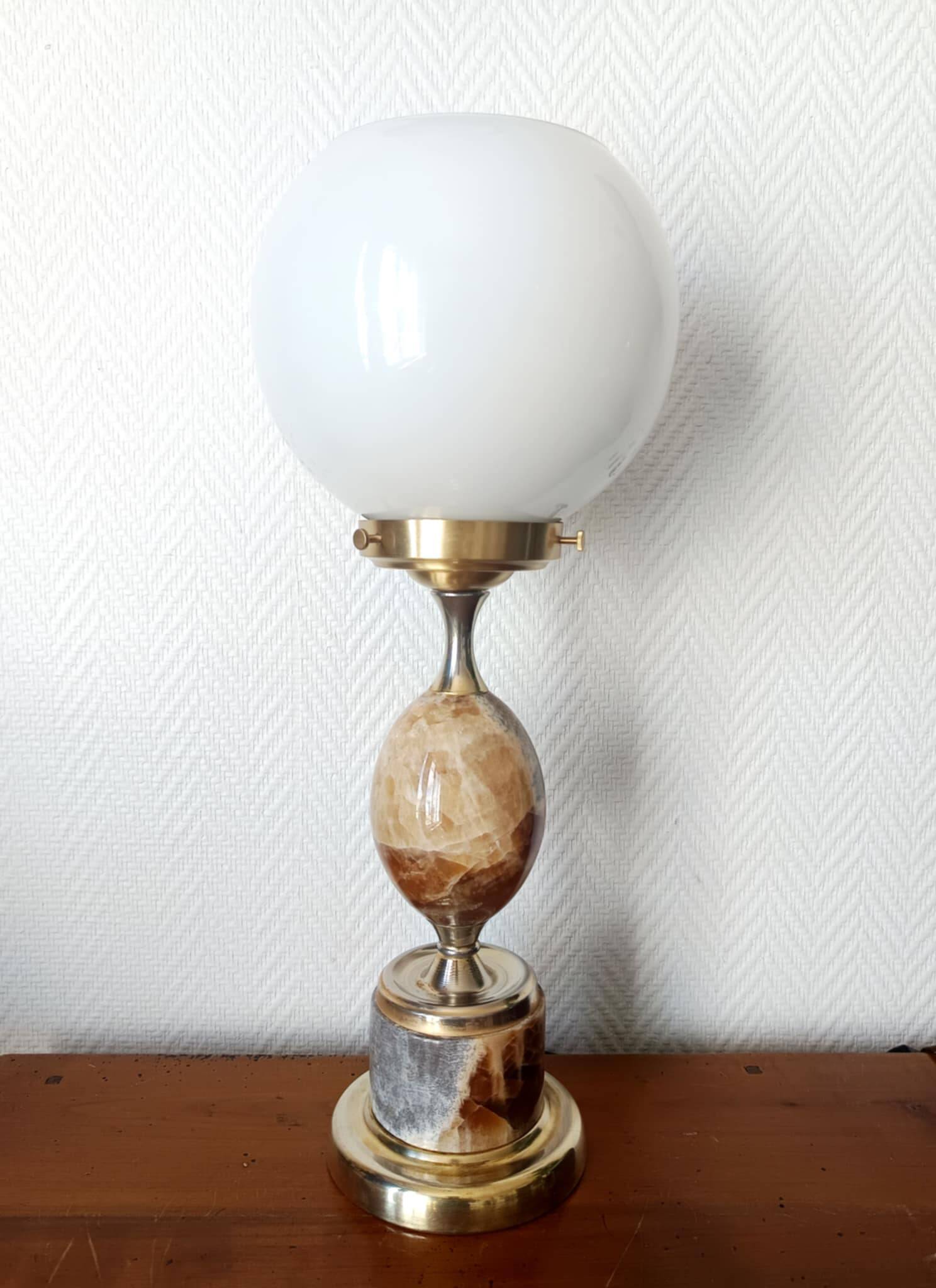 Art deco onyx lamp circa 1950