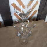 4 old walking glasses