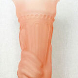 Torch vase and hand vintage frosted-looking glass