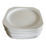 Set de 6 assiettes à dessert scandinaves octogonales 1970