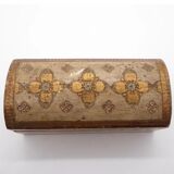 Boite à timbre Florentine en bois, Italie vintage