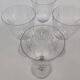 Four Baccarat crystal glasses, Corneille pattern. Early 20th century.