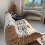 2-seater Sofa Togo Line Roset worn beige fabric