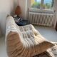 2-seater Sofa Togo Line Roset worn beige fabric