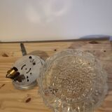 Vintage ceiling lamp molded glass