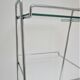 Chrome metal glass saddle shelf magazine rack 70s
