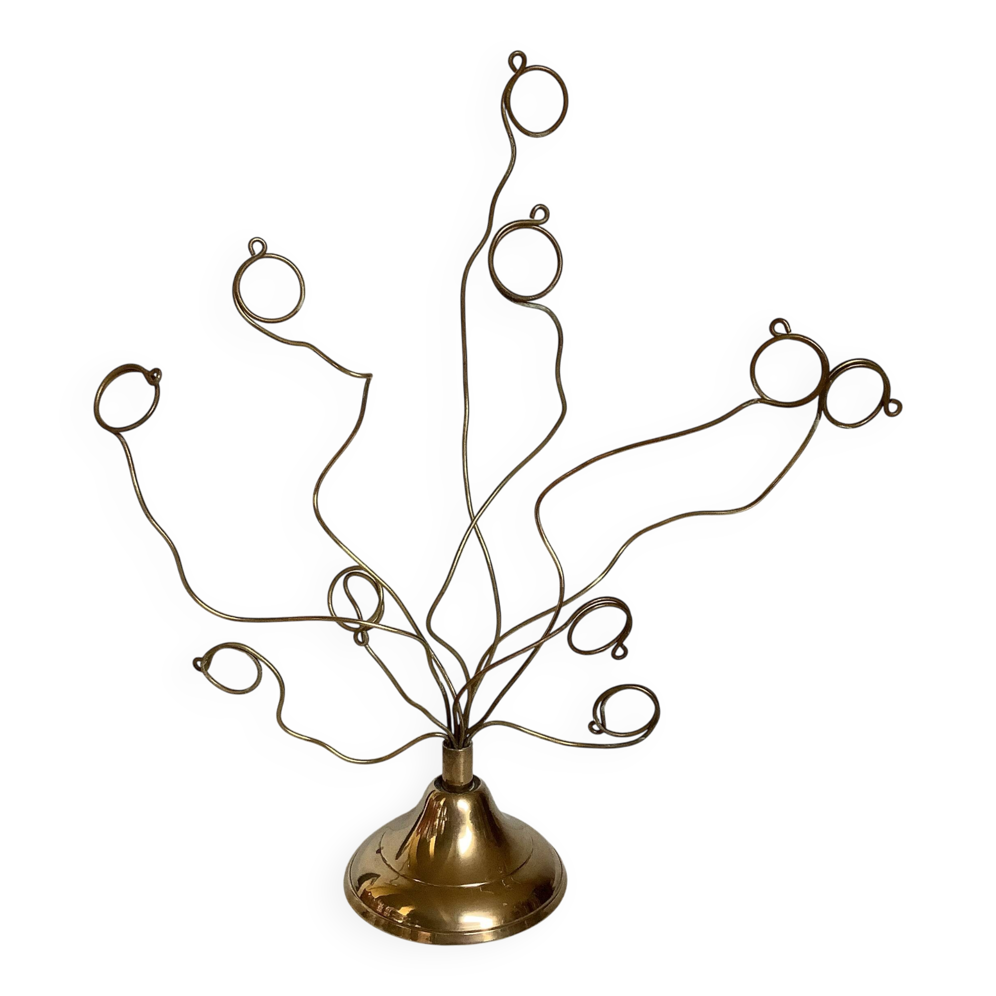 Brass photo frame with tulip base