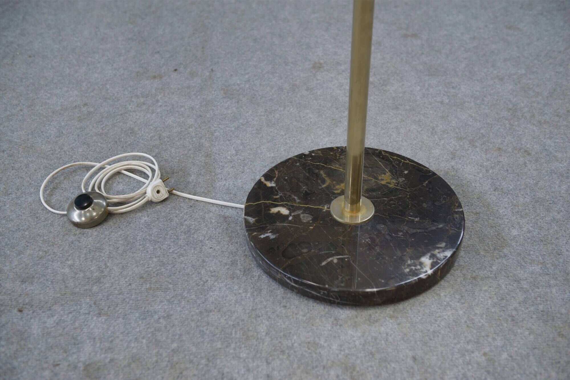 Floor lamp by Pierre Disderot for Dallux, resin and marble, 1960s.