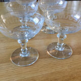 6 champagne glasses