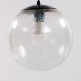 Glass globe hanging lamp by Doria Leuchten, 1970s