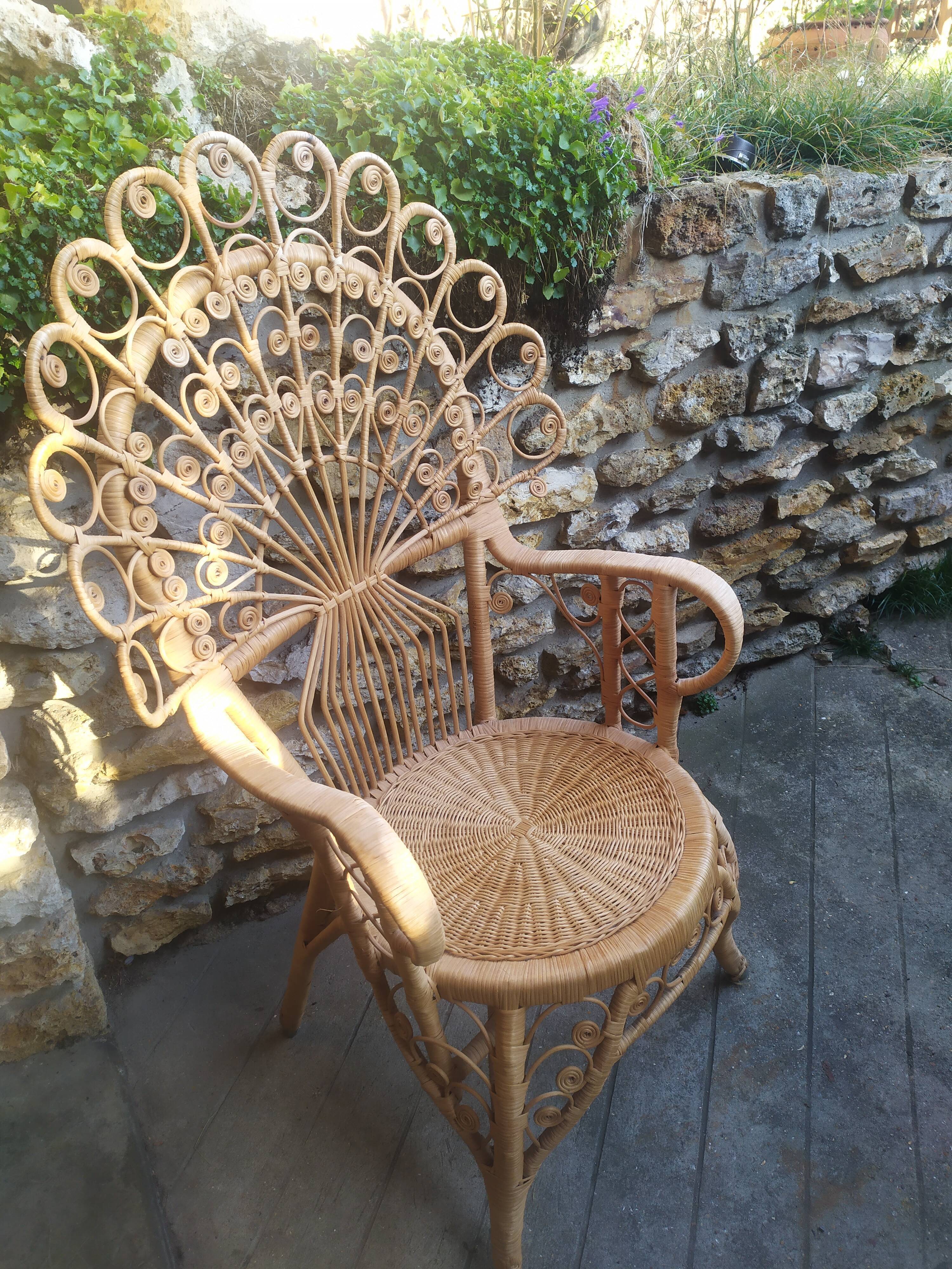 Rattan armchair Style Emmanuelle