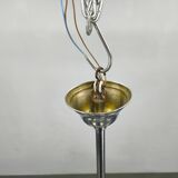 Art Deco Chrome and Glass Chandelier, 5 Globes, 1930s
