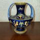 Vase with 2 polychrome handles in Gien earthenware France with Renaissance decoration 1938