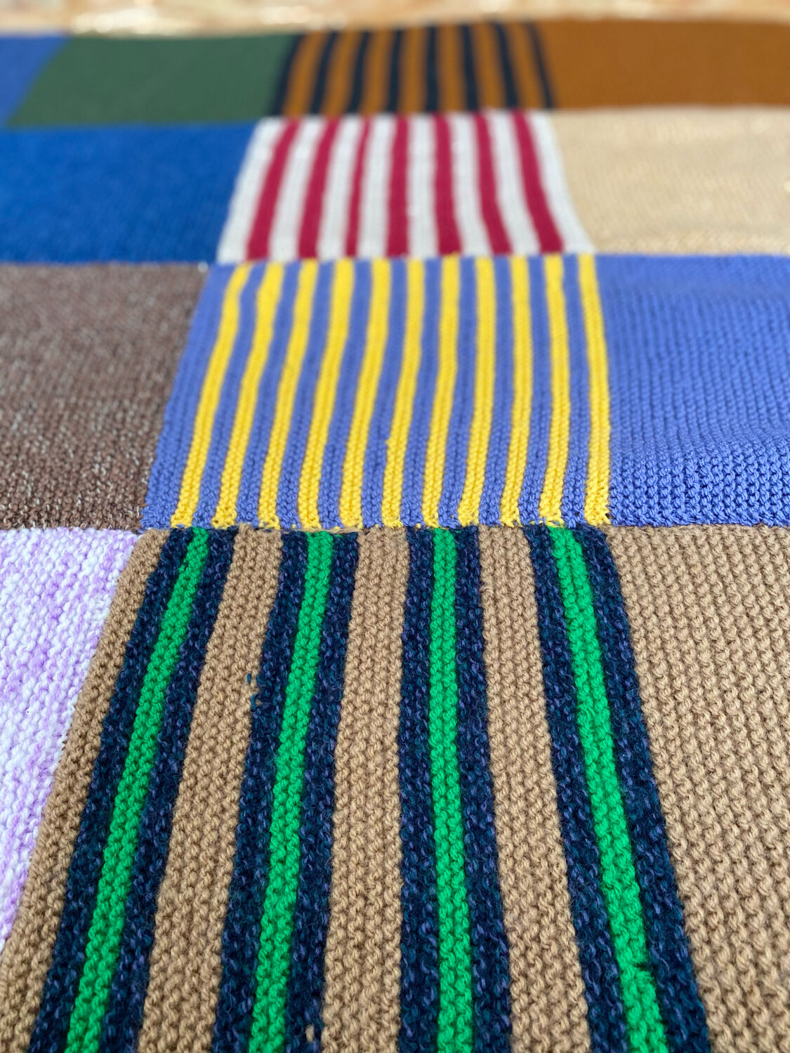 Wool patchwork plaid