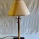 Table lamp base in leather and brass - 50s design