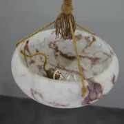 Art Nouveau Glass Pendant, Czechoslovakia, 1920s