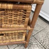 Vintage rattan chiffonier