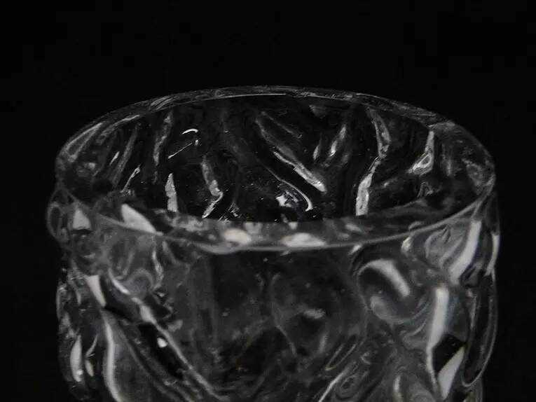 Pieniek vase, grey glass, Huta Hortensja, Poland, 1970s