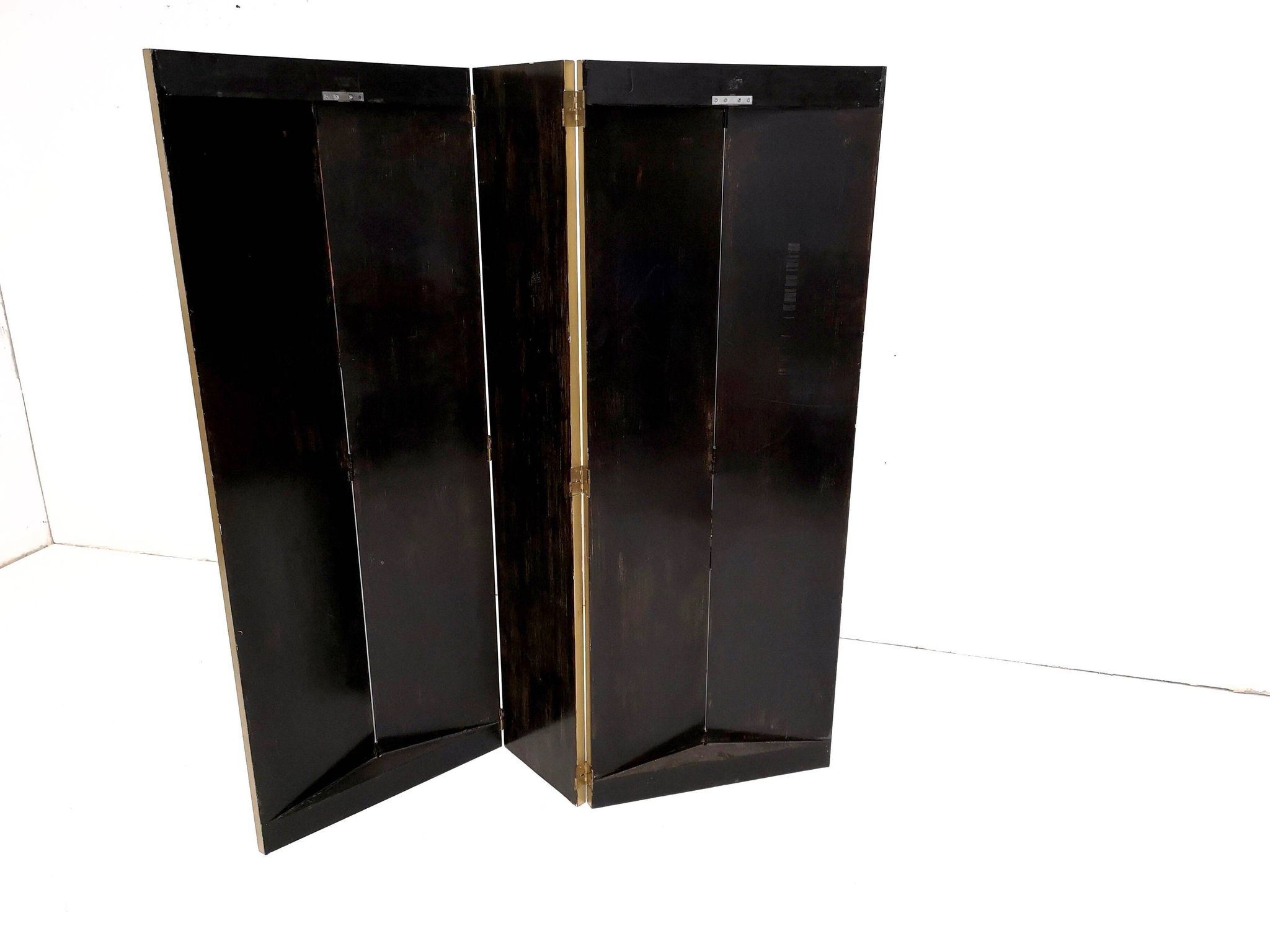 Postmodern five-panel room divider by doro with two asiatic elephants, italy