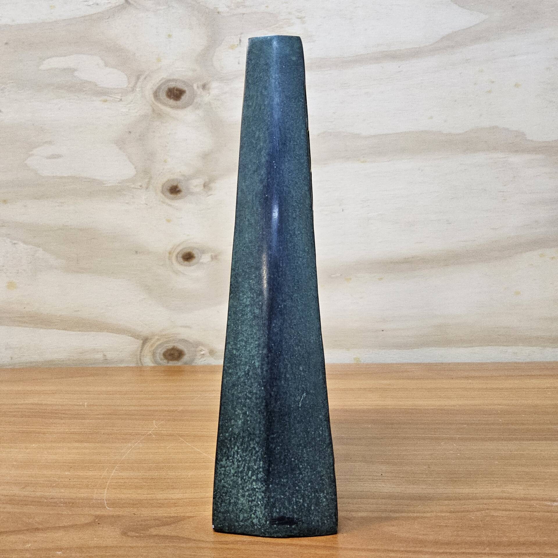 Unique vintage brutalist brass / bronze coloured vase