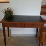 Executive office, black leather top