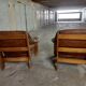 Fauteuils en cuirs et bois vintage