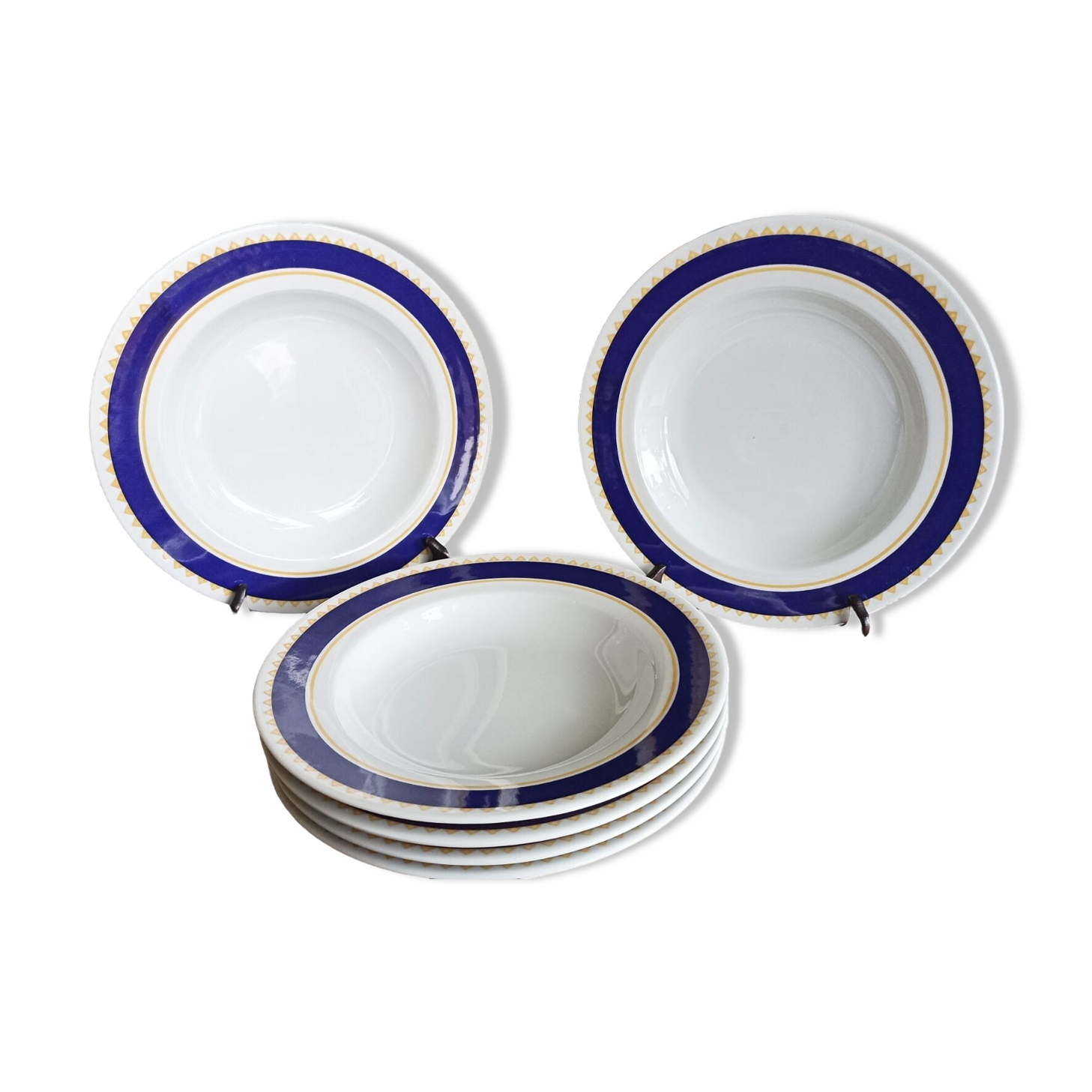 6 hollow / pasta plates by Saturnia porcelain