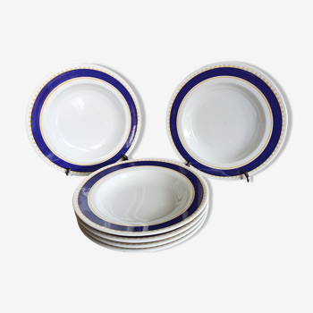 6 assiettes creuses à pâtes par Saturnia en porcelaine