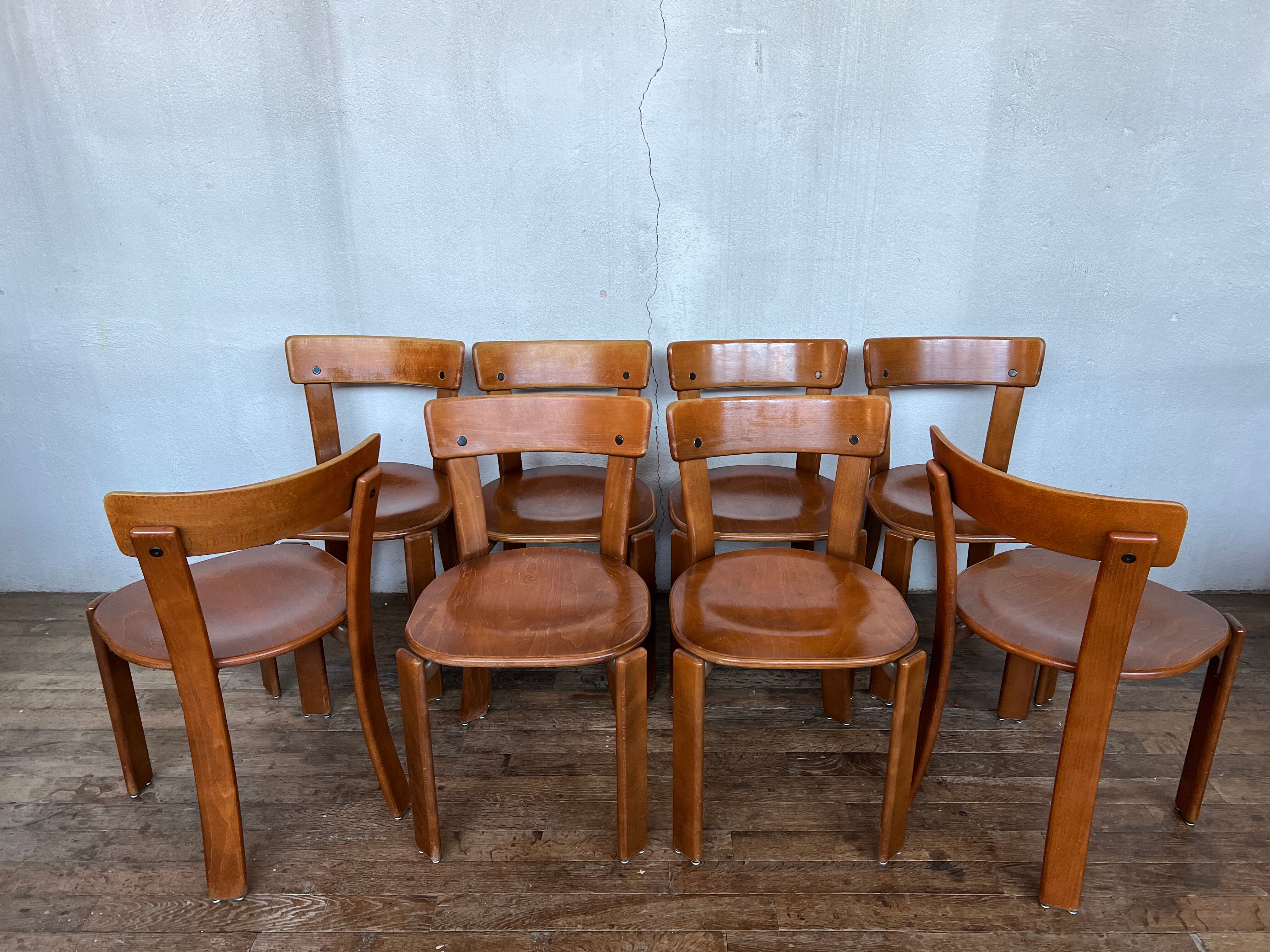 Lot de 50 chaises design Bruno rey swiss vintage design