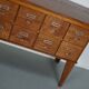 Vintage Dutch Oak Apothecary Sideboard / Filing Cabinet, 1950s