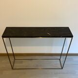 Mahaut AMPM marble and brass console