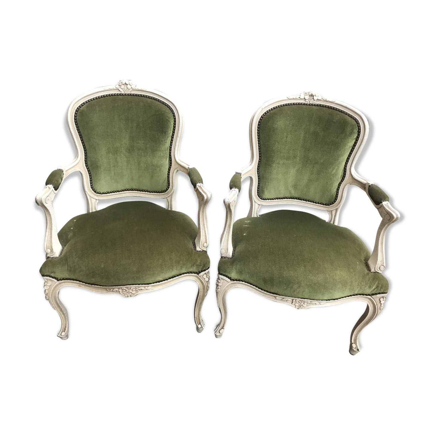 Pair of armchairs Louis XV style