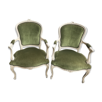 Pair of armchairs Louis XV style