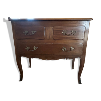 Charming Louis XV style chest of drawers in 19th century solid wood