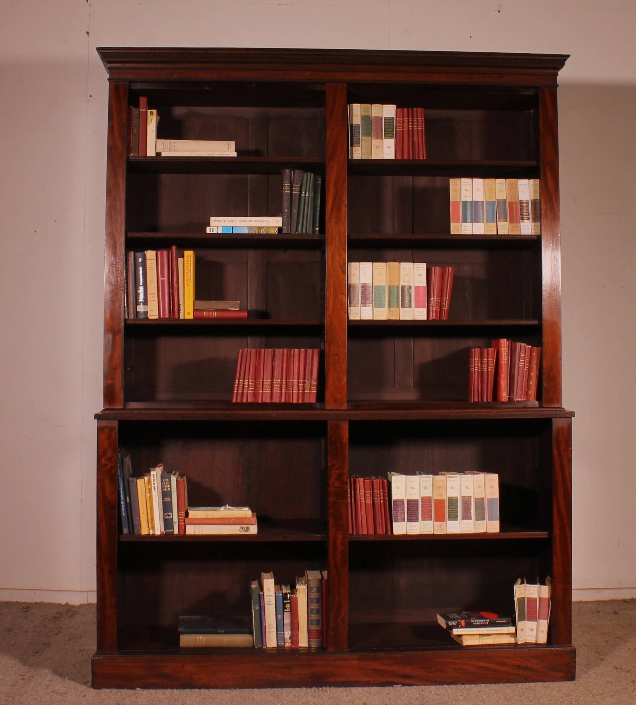 large open mahogany library - 18th century Georgian period