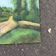 Oil painting landscape countryside signed Louroy - Characters