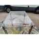 Table basse vintage chrome et plastique transparent