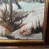 Tableau paysage d'hiver