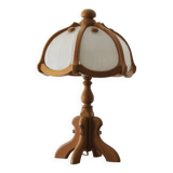 Lampe de table en bois et verre d'Asmuth Leuchten