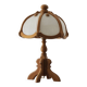 Wood and glass table lamp by Asmuth Leuchten