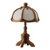 Wood and glass table lamp by Asmuth Leuchten