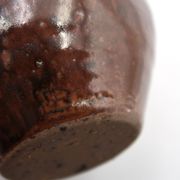 Brown ceramic wall vase by Guy Baudat, 1970s.