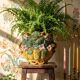 Important antique cache-pot in Onnaing barbotine "Pumpkin" from the early 20th century.