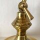 Pair of notary-style lamps in gilded metal