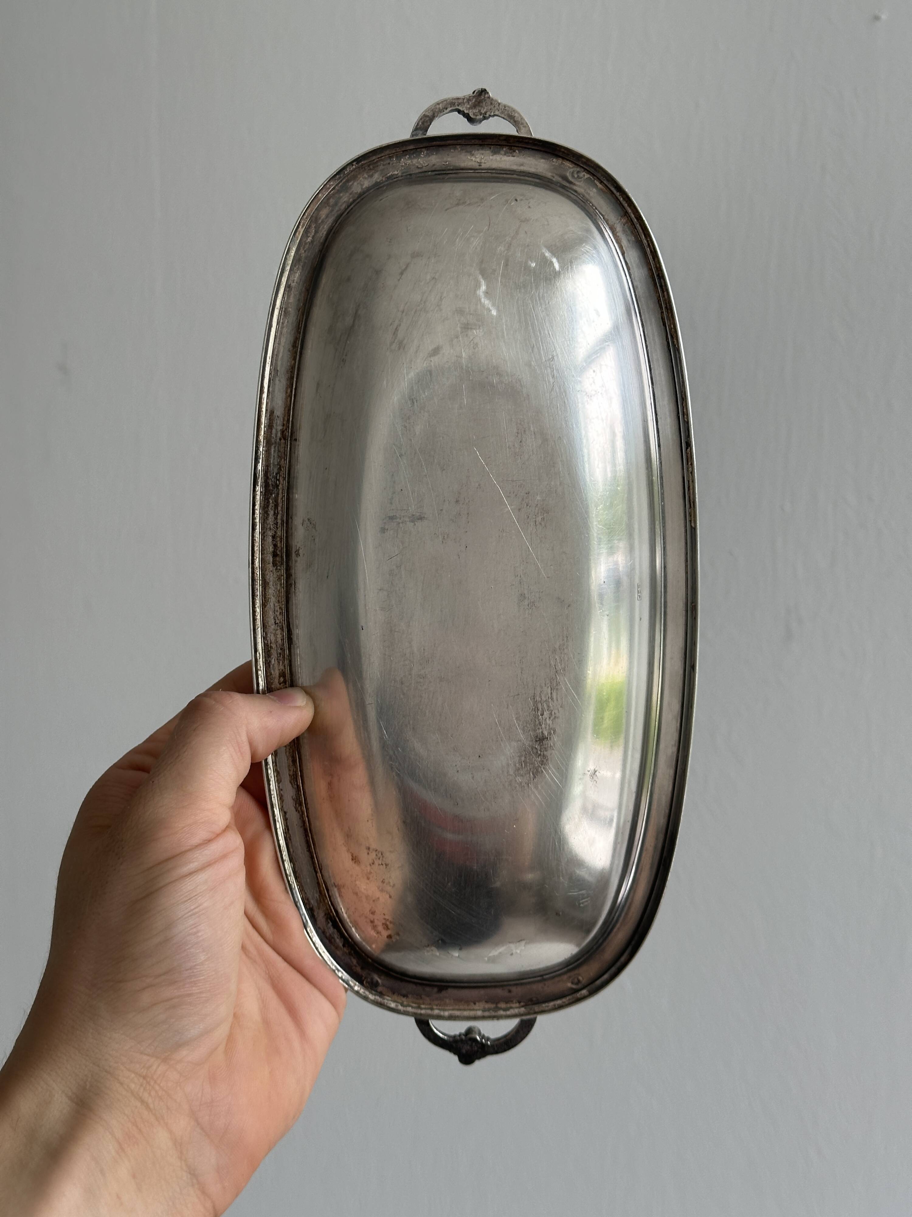 Small tray - antique metal dish